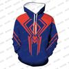 European American Spider Man Muscle Hooded For Men 3D Digital Printed Street Hoodie Harajuku Men Clothing Pullover Sport Hoodies