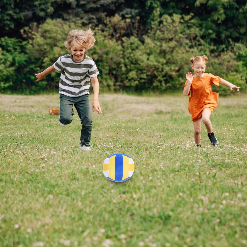 Corhad Volleyball Plush Toy, Fluffy Sports Ball Pillow for Babies, Home Decor, Perfect Gift, 14cm