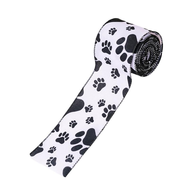 Decorative Dog Paw Ribbon Wrapping Rope Perfect for Crafts 4.55m/Roll Ribbon