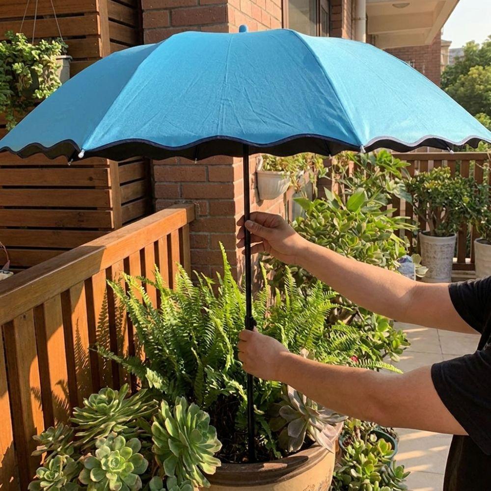95cm Large Plant Shade Umbrella Metal Stake UV Protection Plant Sunblock Cover Sun Protection Weatherproof Cloth