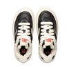 New LiNing Puff Platform Thermal Abrasion Resistant Low top Skateboard Shoes Women's Black White AZGU068-7