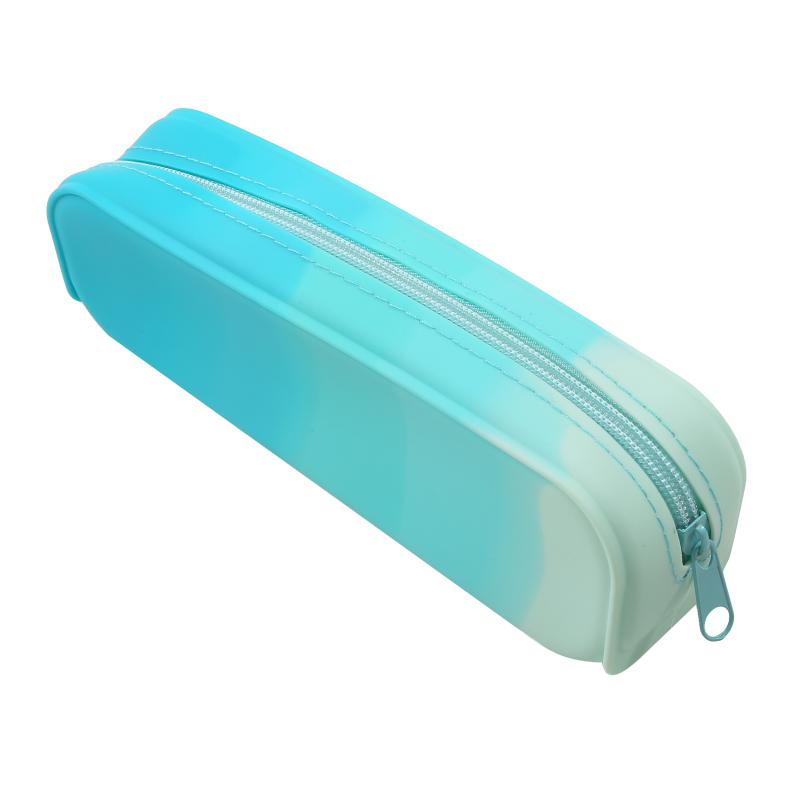 

Мягкий силиконовый пенал, креативный пенал с градиентным цветом, водонепроницаемая сумка для хранения большого размера для школьных принадлежностей, цвет молнии случайный