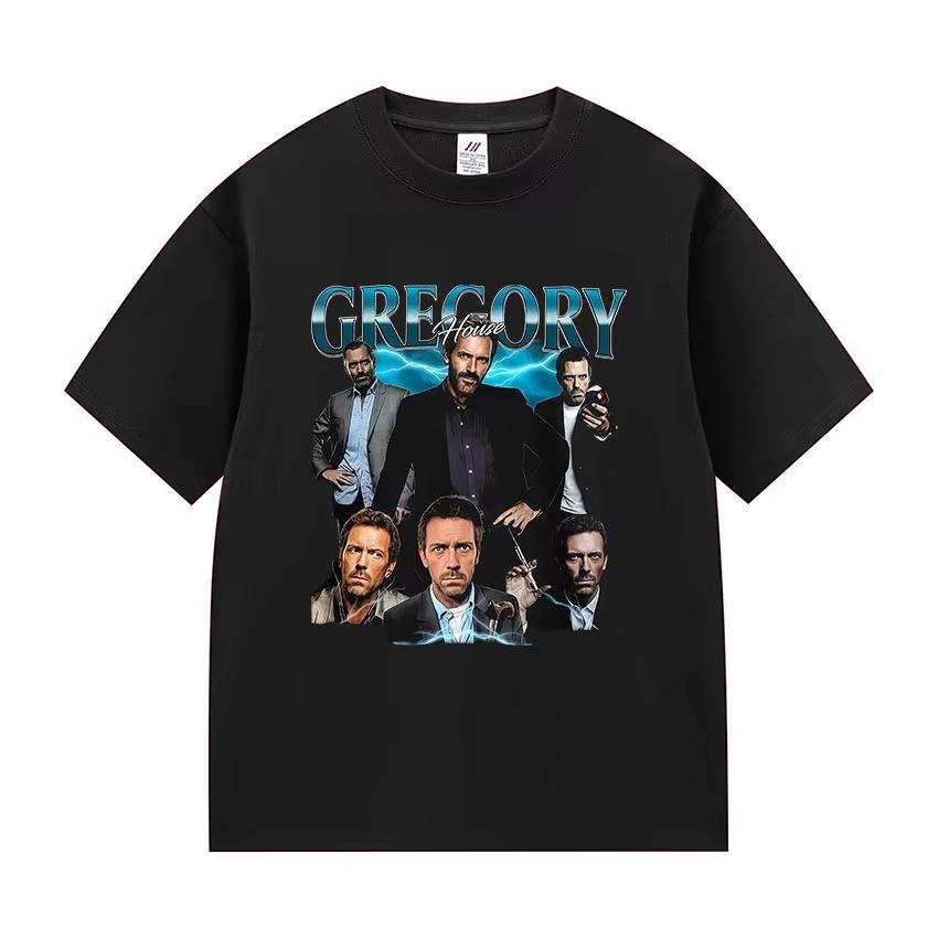 Dr Gregory House MD Funny Meme T Shirt Women Gothic Fashion Short Sleeve T-shirts Vintage High Quality Cotton T-shirt Streetwear