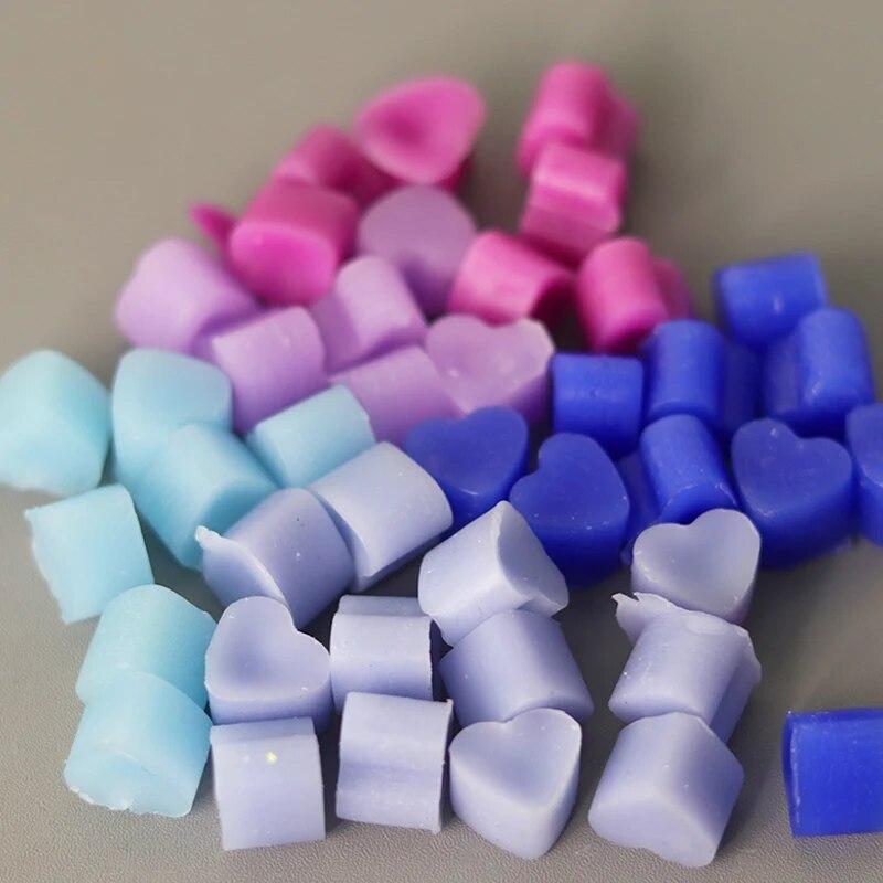 55 Compartment Heart Shape Silicone Candle Mold DIY Small Love Cake Chocolate Baking Mould Ice Tray Food Safe Kitchen Supplies