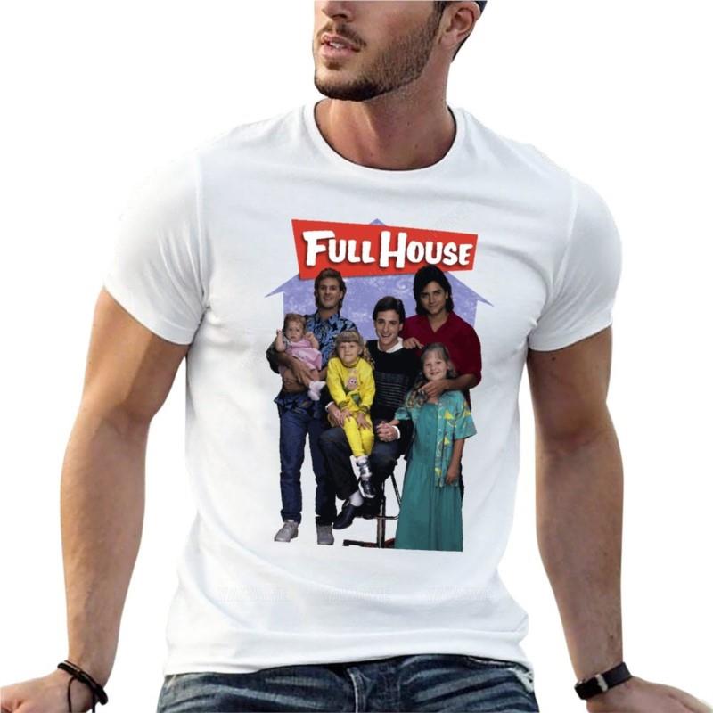 GUOYAN TOP Full House Tv Serie Film Poster 1987 Oversized T-shirts Bedrukt Herenkleding Korte Mouw Streetwear Grote Maat Top T-shirt S