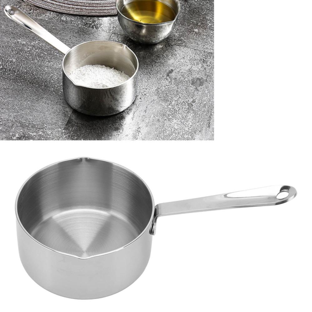Silver Butter Warmer Stainless Steel Milk Pot Practical Stainless Steel Saucepan Home Kitchen