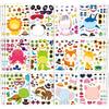 JULMELON 24 Sheets Make a Face Stickers for Kids, Make Your Own Animal Stickers, Classroom Fantasy Animal Mix and Match Sticker Sheets for Boys Girls