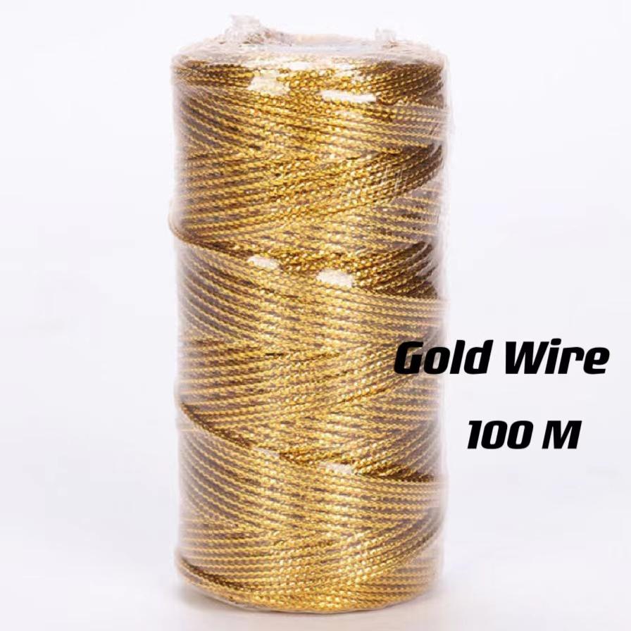 2mm 100m Macrame Cotton Rope Twisted Jute Colored Cotton Two-Color Rope Process For Wall-Mounted Gift Packaging DIY Wedding Deco