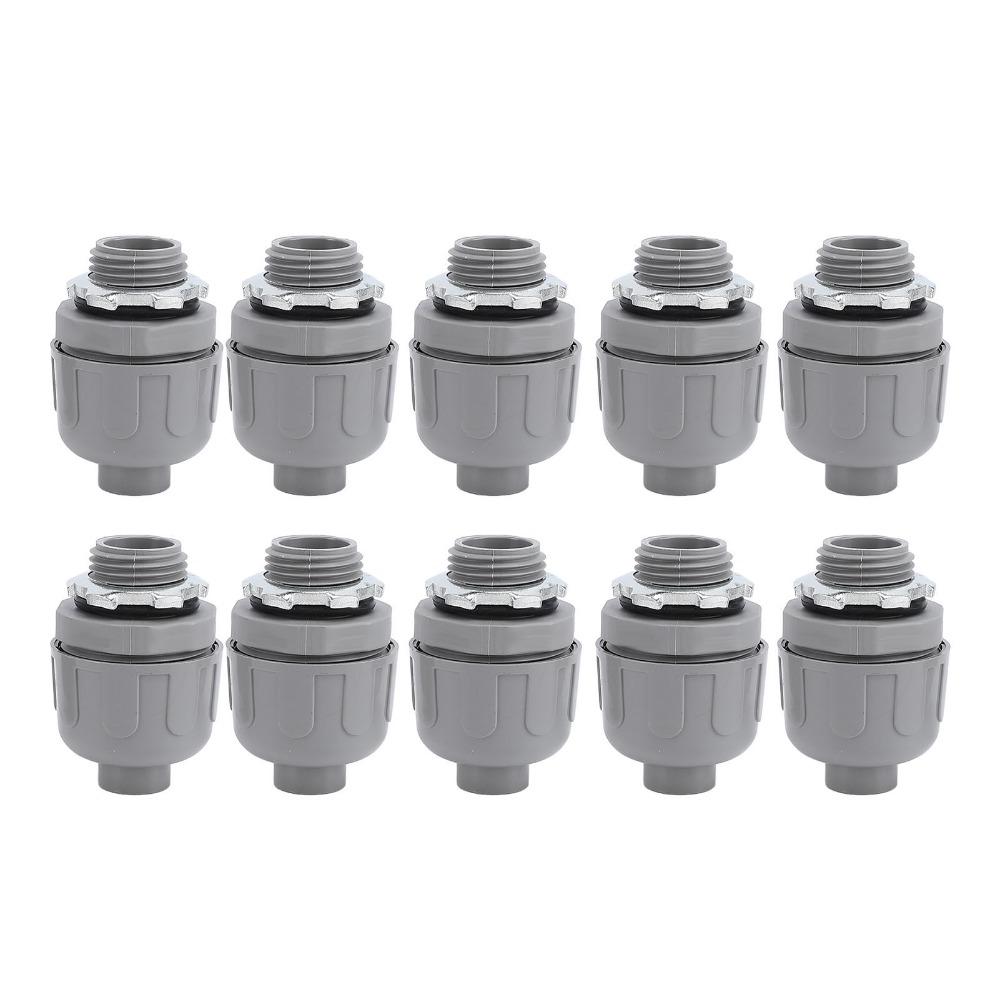 10pcs Nylon Electrical Conduit Fitting Non‑Metallic Conduit Connector Home Electrical Project