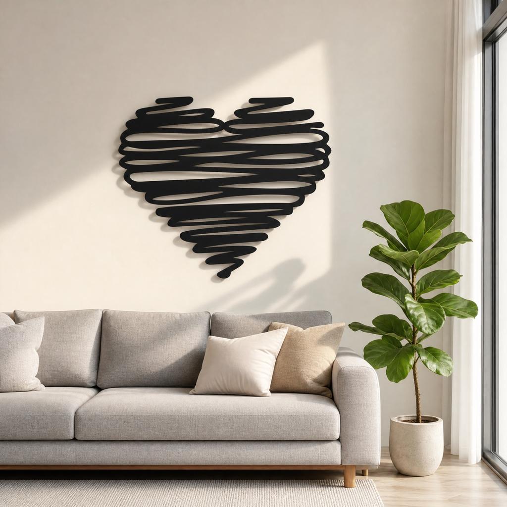 Wanddeko Abstrakte Linie Wandbehang für Wohnzimmer Schlafzimmer -