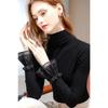 Bottoming Shirt for Women with Trumpet Sleeve Top Autumn Winter New Style Half Turtleneck Slim Fit Mesh T-shirt