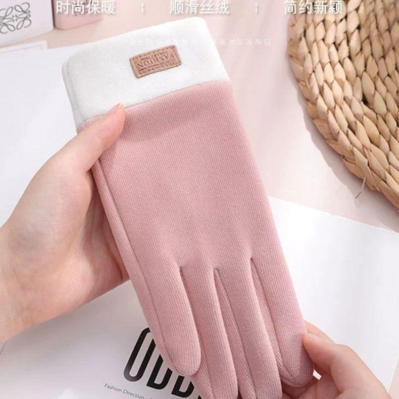 Winter Outdoor Thermal Gloves Female Touch Screen Plus Velvet Padded Cycling Non Slip Cycling Gloves Velvet.