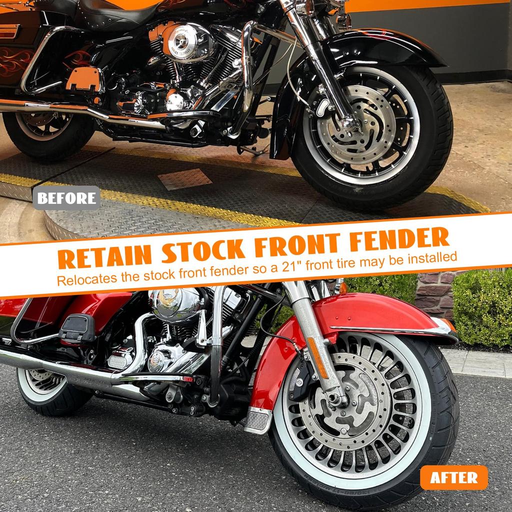 Eumti Front Fender Riser 20mm Adapter Relocator Spacer Kit Lift Fender Bracket Mount 21