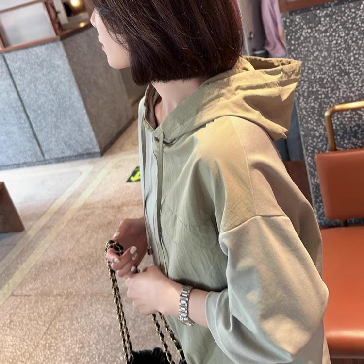 DIMANAF 2025 Mărimi Mari Vară cu Glugă Solidă Pălărie Alb Tricou Femei Mânecă Scurtă Larg Topuri Tricouri