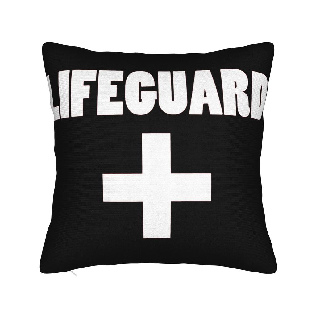 Lifeguard Red Logo Pillow Case Square Pillow Cover Kawaii Cushion Cover For Wedding Party Home Decor