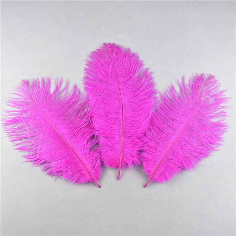 10Pcs Natural Dyed Fluffy Soft Ostrich Feather For Craft Diy Needlework Feathers Jewelry Making Dress Wedding Decoration 25-30Cm