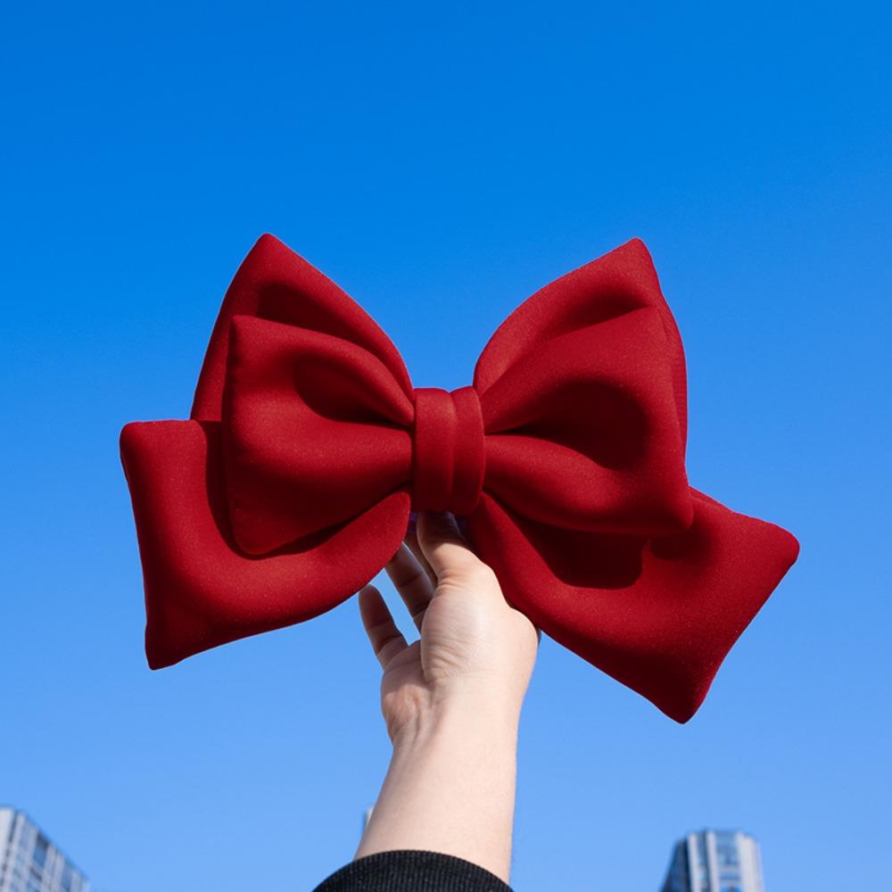 Cloth Cloth Satin Ribbon Bow 12 Colors Helmet Headwear Helmet Bowknot Electric Vehicle Decoration