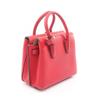 Used MCM MINI MILLA 2WAY Handbag leather Red Used Women