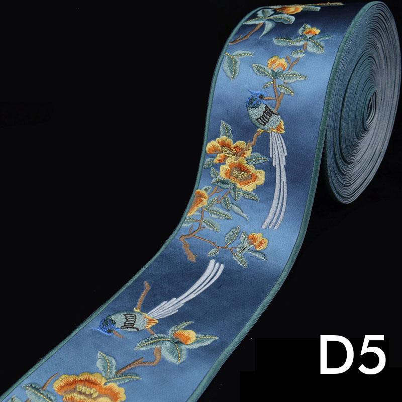 Chinese Embroidered Webbing Retro Embroidery Lace Trim For Diy Hanfu Costume  Cushion Curtain Decor Ribbon Accessories