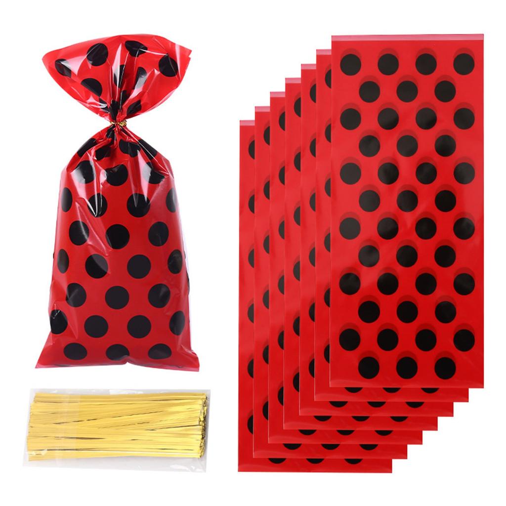 Polka Dot Potisk OPP Plochá Kapsa Malý Dárkový Balíček na Jídlo Sáček na Svačinu Plastový Sáček Cukroví