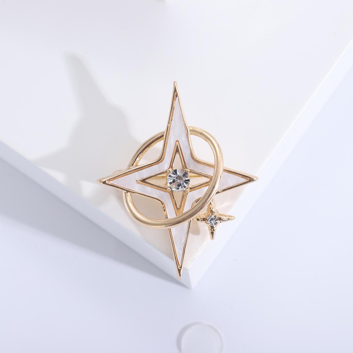 Серебряные украшения брошь гексаграмма универсальный темперамент одежда аксессуары корсаж