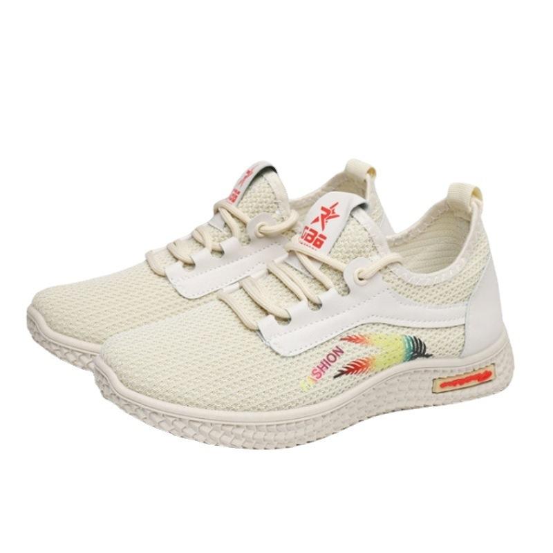 

Летающие сетчатые кроссовки для детей 2024 года, новые летние женские кроссовки, универсальные тонкие дышащие спортивные сетчатые кроссовки 36