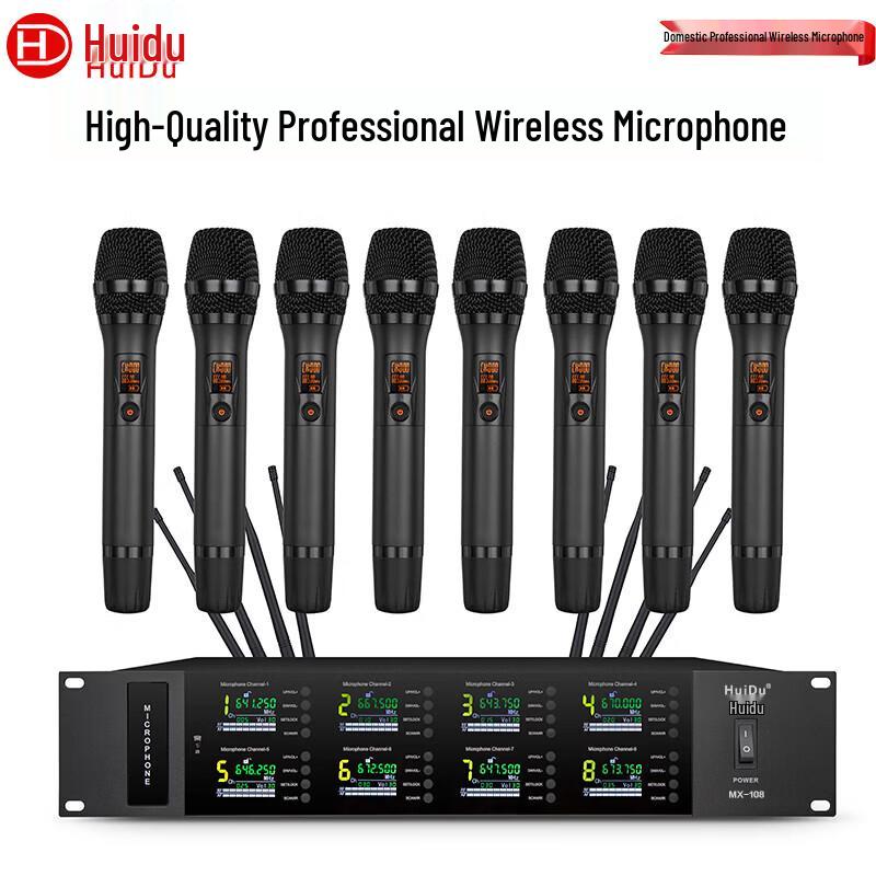 

HuiDu MX-108S 1-to-8 Wireless Conference Microphone System (CN version)