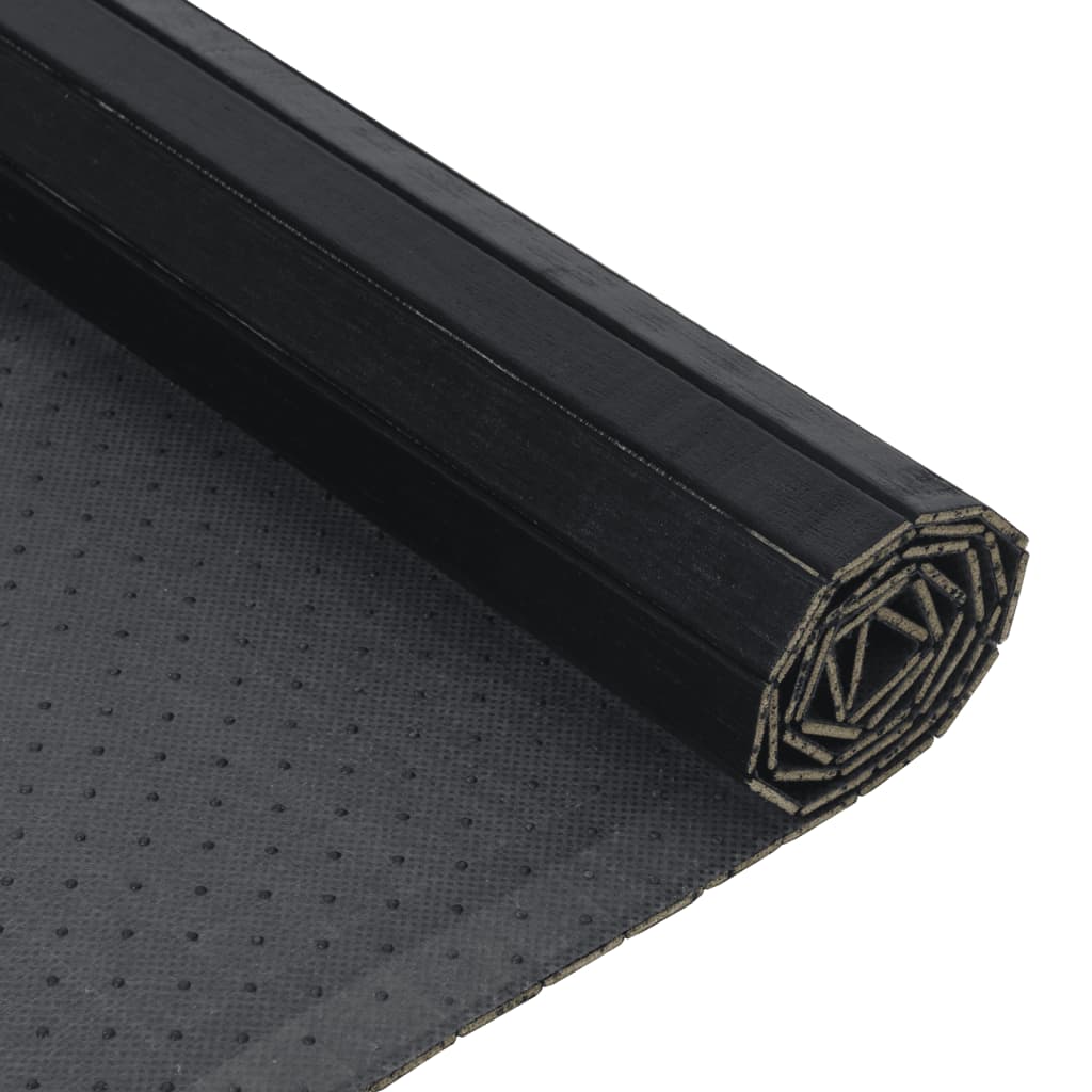 Rectangular Rug Black 60 x 100 cm Bamboo
