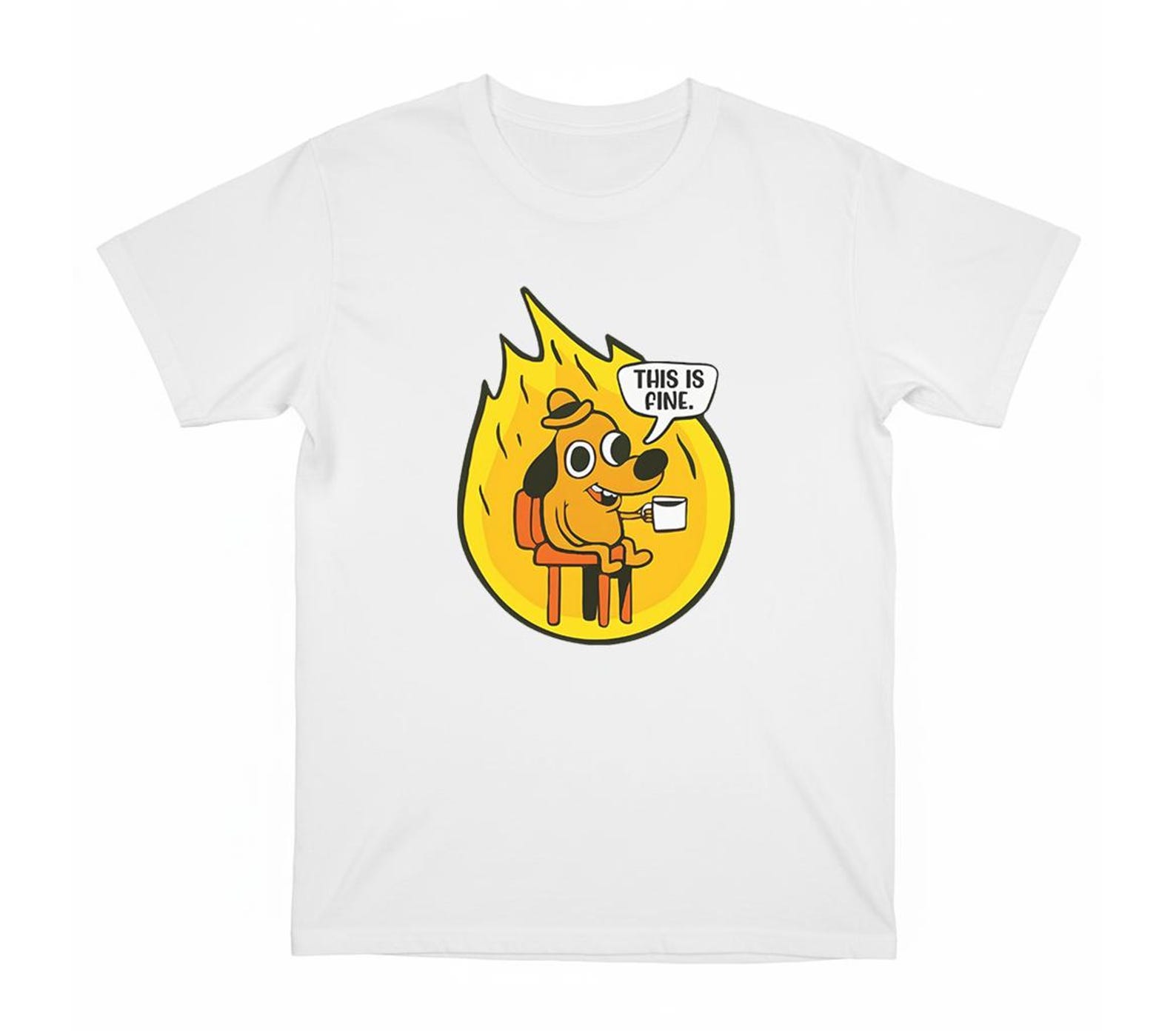 This is fine Funny Dog shirt •Dog meme shirt •Dog lover Gift •Silly Dogs Shirt •Silly puppy Tshirt •Cute puppy Tee •Dog Mom Dad Gift S
