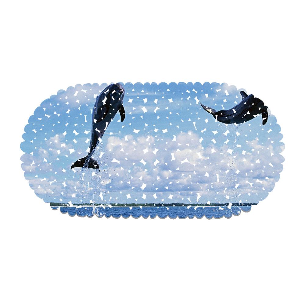 Dolphin Jump Map Balcony Bathroom Mat Hydrophobic Non-Slip Door Mat Swimming Pool Public Places Non-Slip Floor Mat