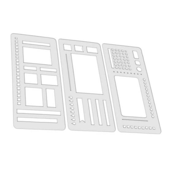 1/2/3 Sets Handmade Flexible Record Template DIY Scrapbooking Dot Grid Journals Planner Flexible Drawing Checklist Stencils Tools