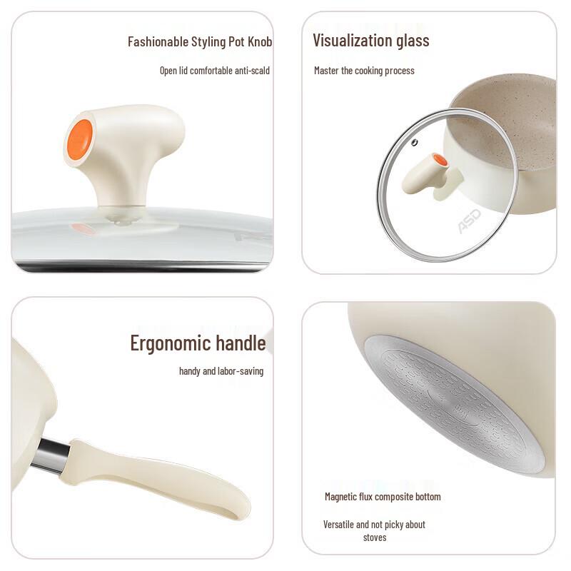 ASD 16cm Ceramic Non-stick Milk Pot