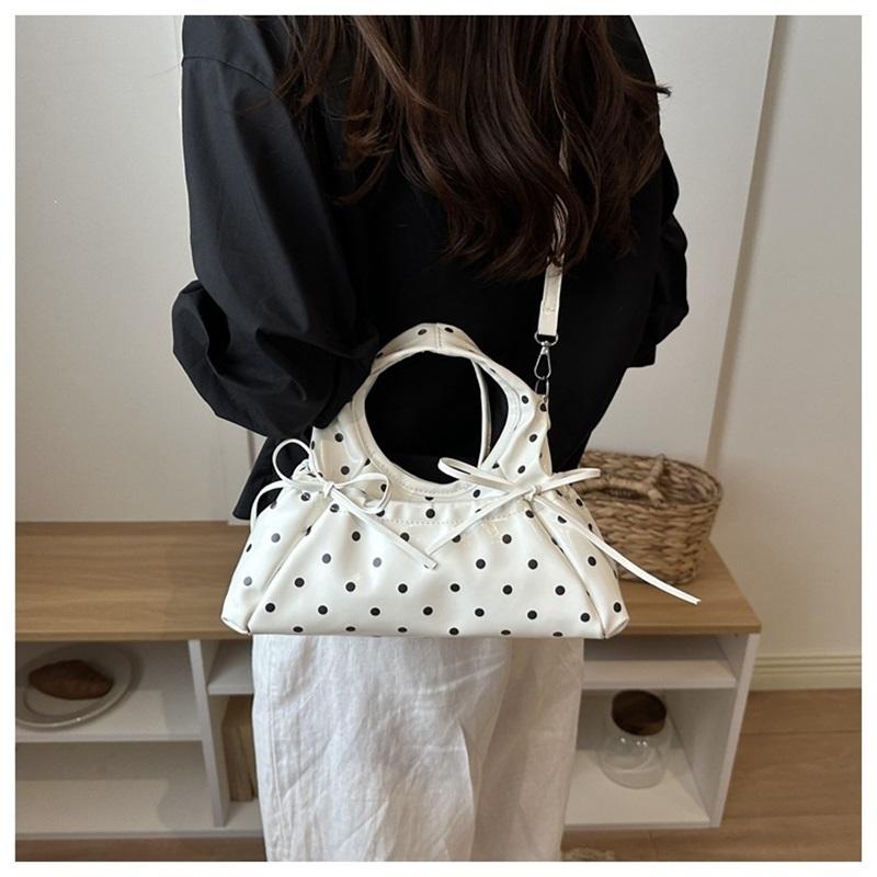 Korean Ballet Style Bow Handbag, High-looking And Light Luxury Shoulder Crossbody Bag