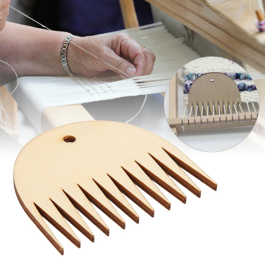 11 Teeth Wooden Weaving Comb Tapestry Weaving Loom Comb Tool DIY Braided Accessories