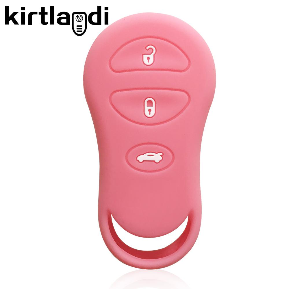 Silicone Remote Car Key Case Cover for Chrysler Grand Voyager PT Cruiser Sebring Jeep Liberty Dodge Transmitter 3/4 Button Fob