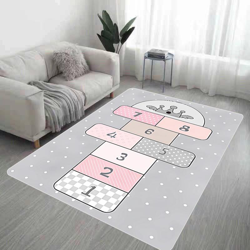 Felpudo de entrada con diseño de rayuela, para sala de estar, cocina, bonita, para oración de pies, para baño