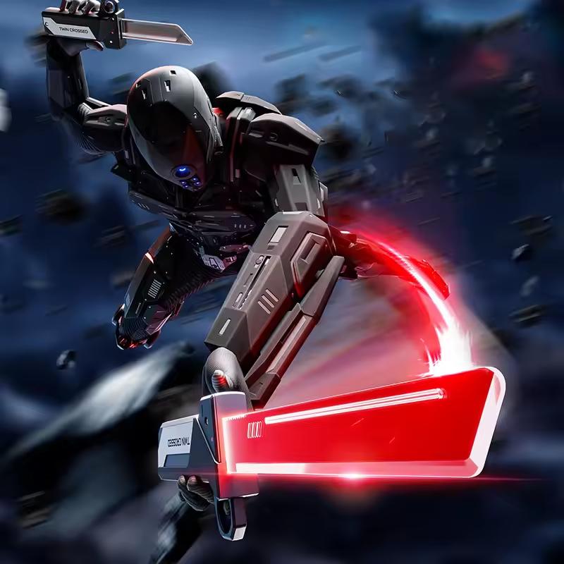 Outdoor Toy Rotate Laser Sword Multi-Color Flash LED Light Shine Cosplay Sword Toy Party Family Interactive Toy For Kids Adult