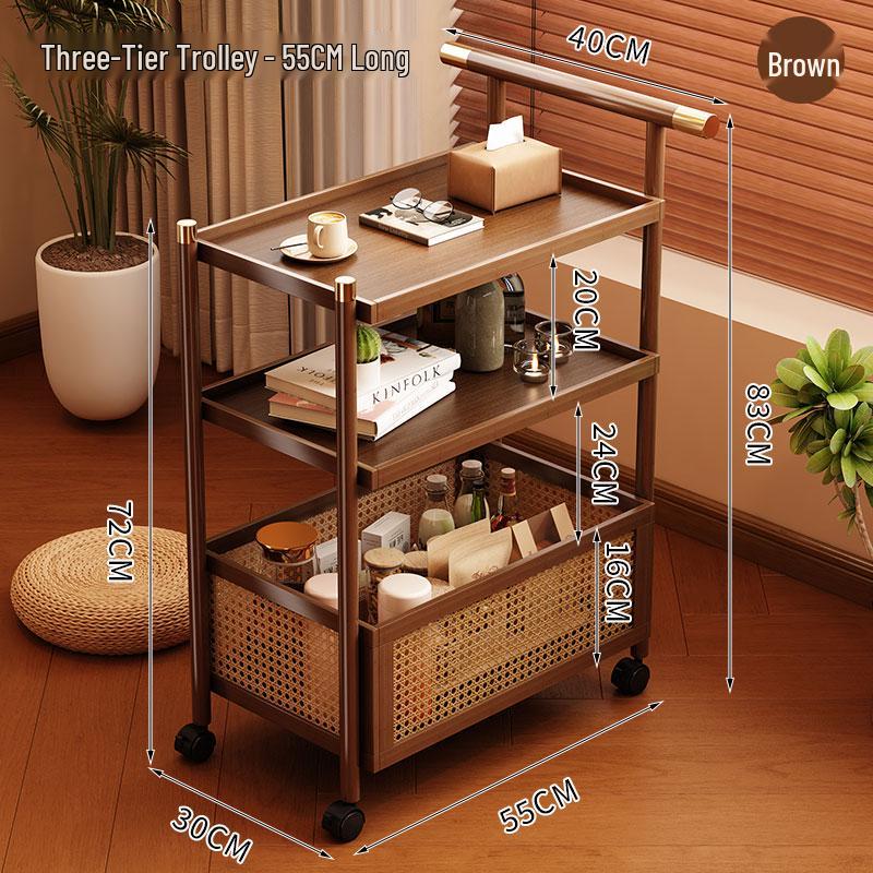 Pre-Owned Small Movable Snack Storage Trolley for Living Room or Restaurant