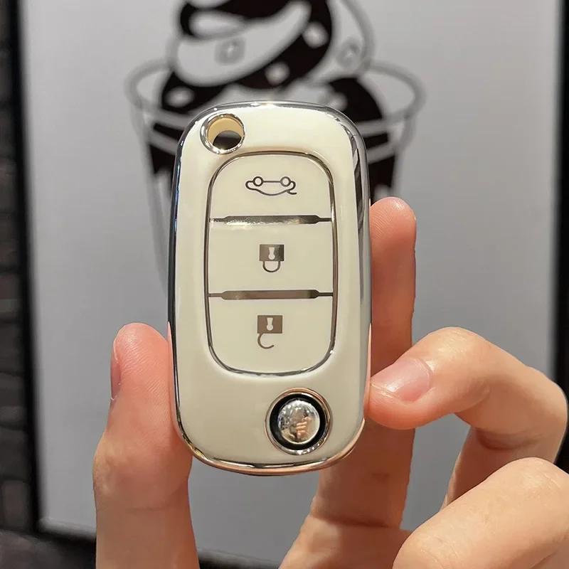 TPU-Schlüsseletui mit 3 Tasten für LADA Vesta Granta XRay Kalina Priora Limousine Sport für Renault Fluence Clio Megane für Mercedes