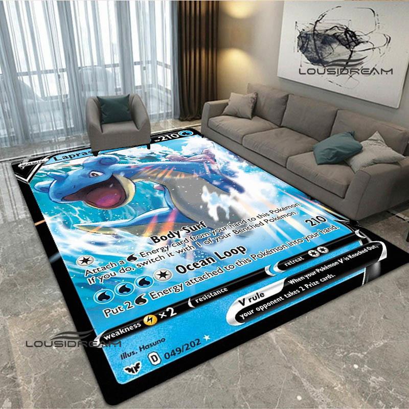 Cartoon Pokémon Trading Card Game Print carpet Non-slip carpet carpets for living room area rug Door pad anime rug birthday gift