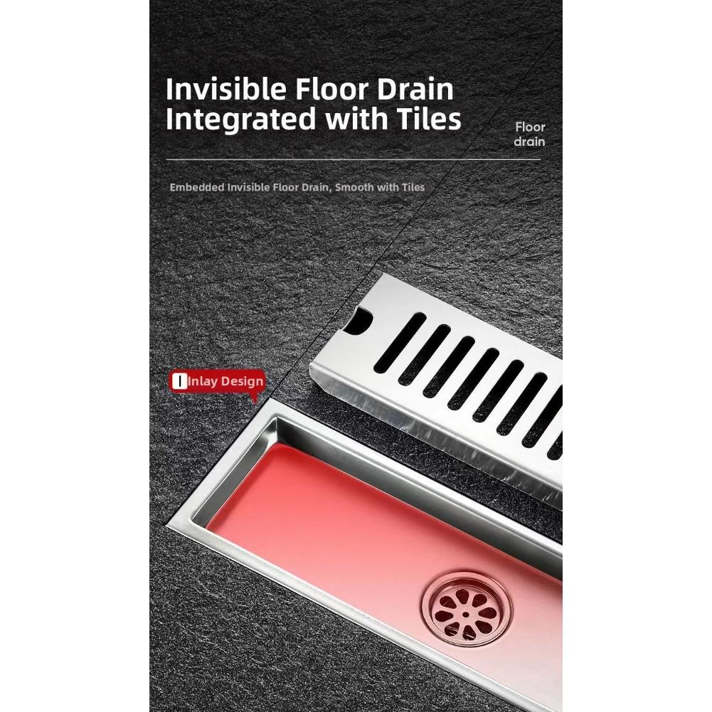 Embedded Flush Installation Bathroom Floor Drain Rectangular Drain