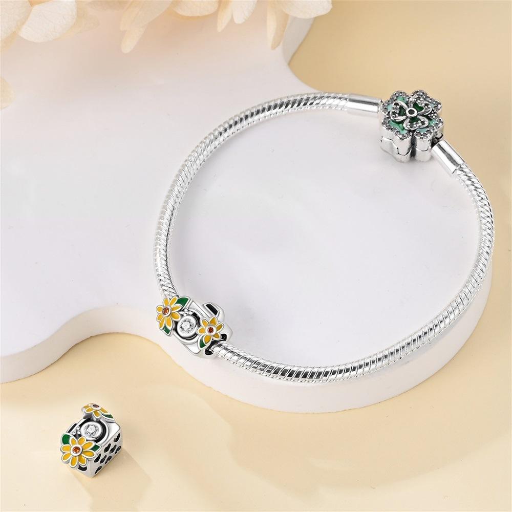 Argint 925 Original Stil DIY Accesorii Bijuterii Argint Sterling 925 Pandantiv Mărgele Floare Bicicletă Cameră Pandantiv Brățară cu Mărgele Bijuterii Cadou