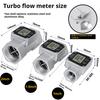 Digital Turbine Flow Meter Stainless Steel 1 1.5 2 Inch Electronic Water Urea Flowmeter with LCD Display Totalizer
