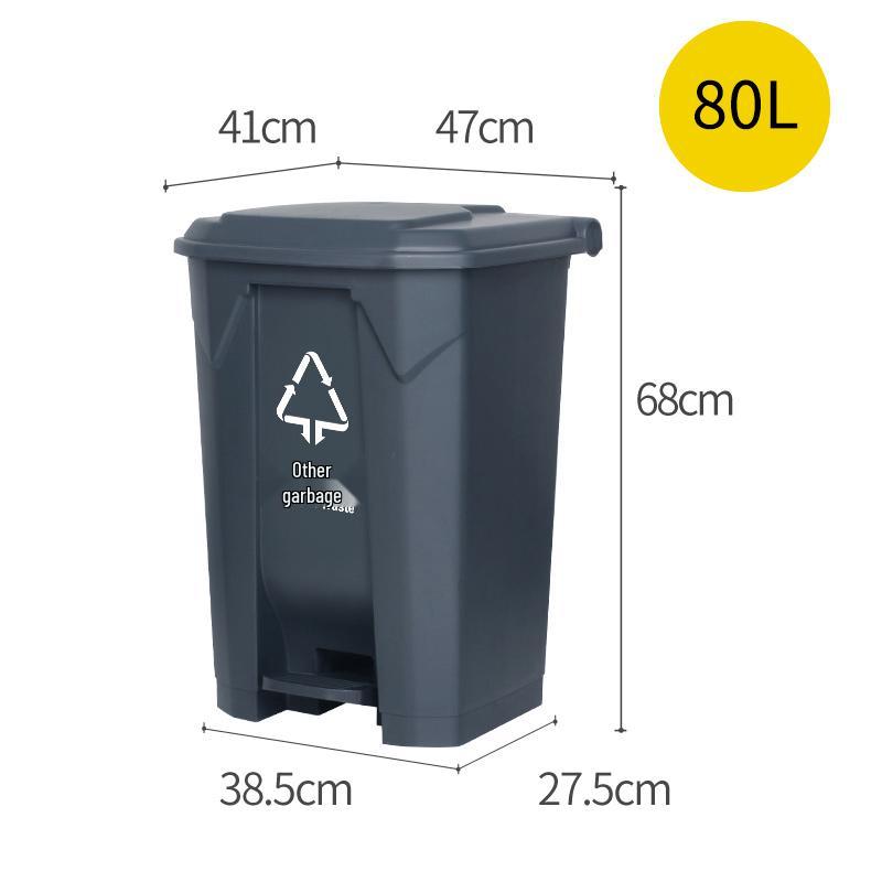 Large Foot-Pedal Trash Can with Lid for Commercial, Office, Outdoor, and Household Use