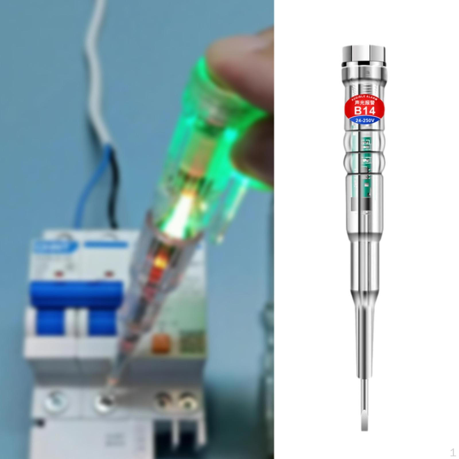 

2 Pieces Electrical Tester Pen Voltage High Bright on Off Detection