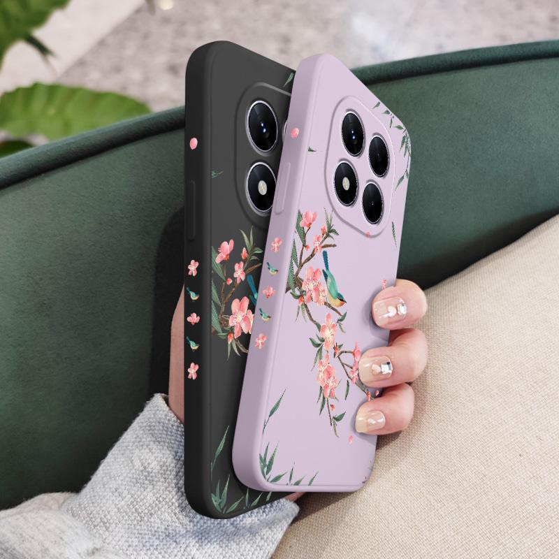 Falling Sakura Phone Case For Xiaomi Poco F7 X7 X6 F6 M6 M5 M5S F5 X5 F4 X4 M4 F3 M3 X3 Pro 4G 5G GT Silicone Cover