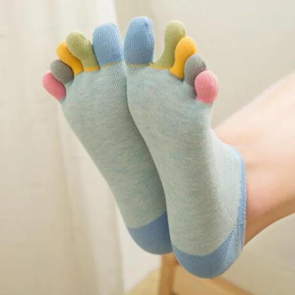 Women Summer New Five Fingers Women Socks Colorful Soft Cotton Shallow Casual Socks Split Toe Sports Socks Kawaii Toe Socks