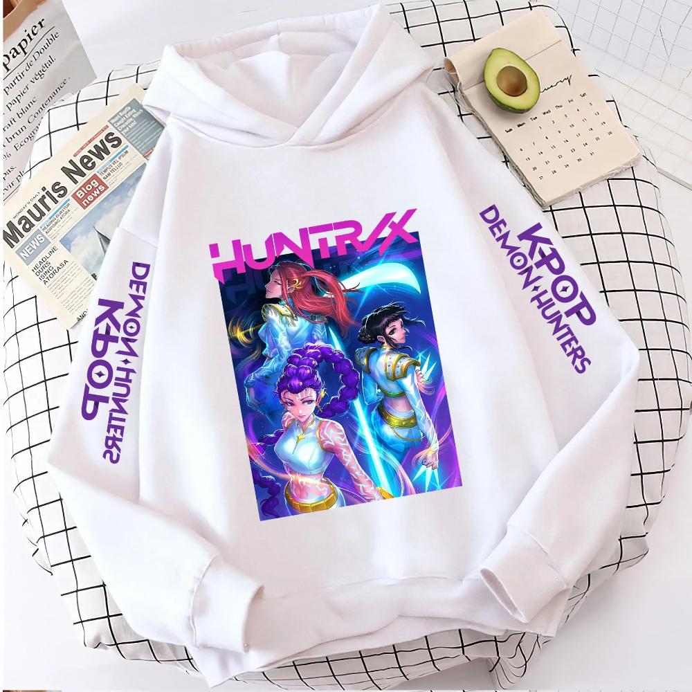 Korean Popular Demon Hunter Children's Hoodie Casual Girl Clothing Autumn and Winter Cute Cartoon Warm Children's Clothing