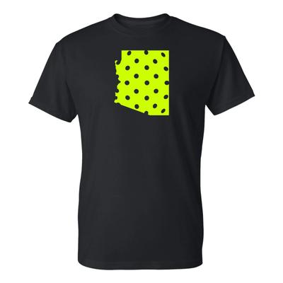 Pickleball State Arizona Basic Cotton T Shirt - Black