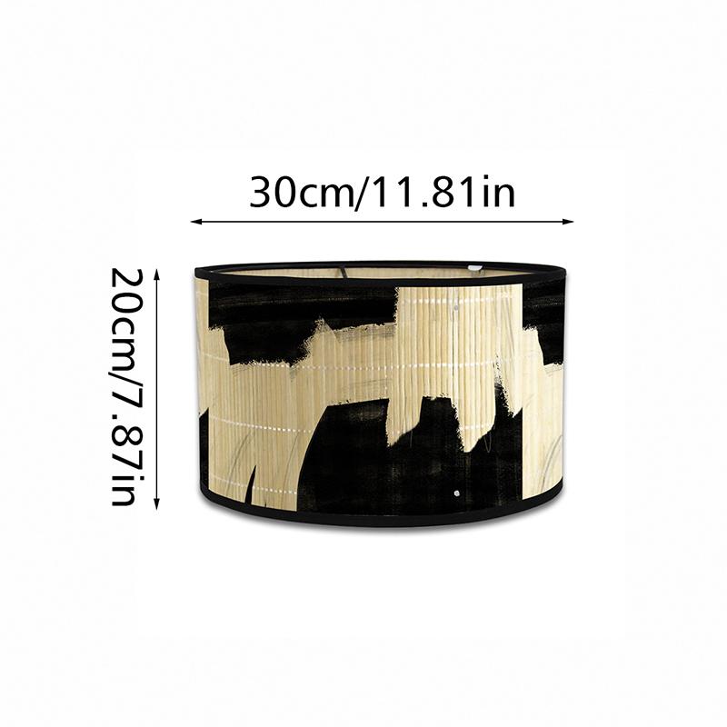 

1шт светильник арматура абажур барабан настольная лампа абажур печать бамбуковый абажур спальня ночник гостиная люстра